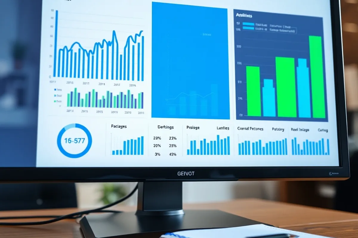 A data engineer reviewing query cost charts on multiple monitors